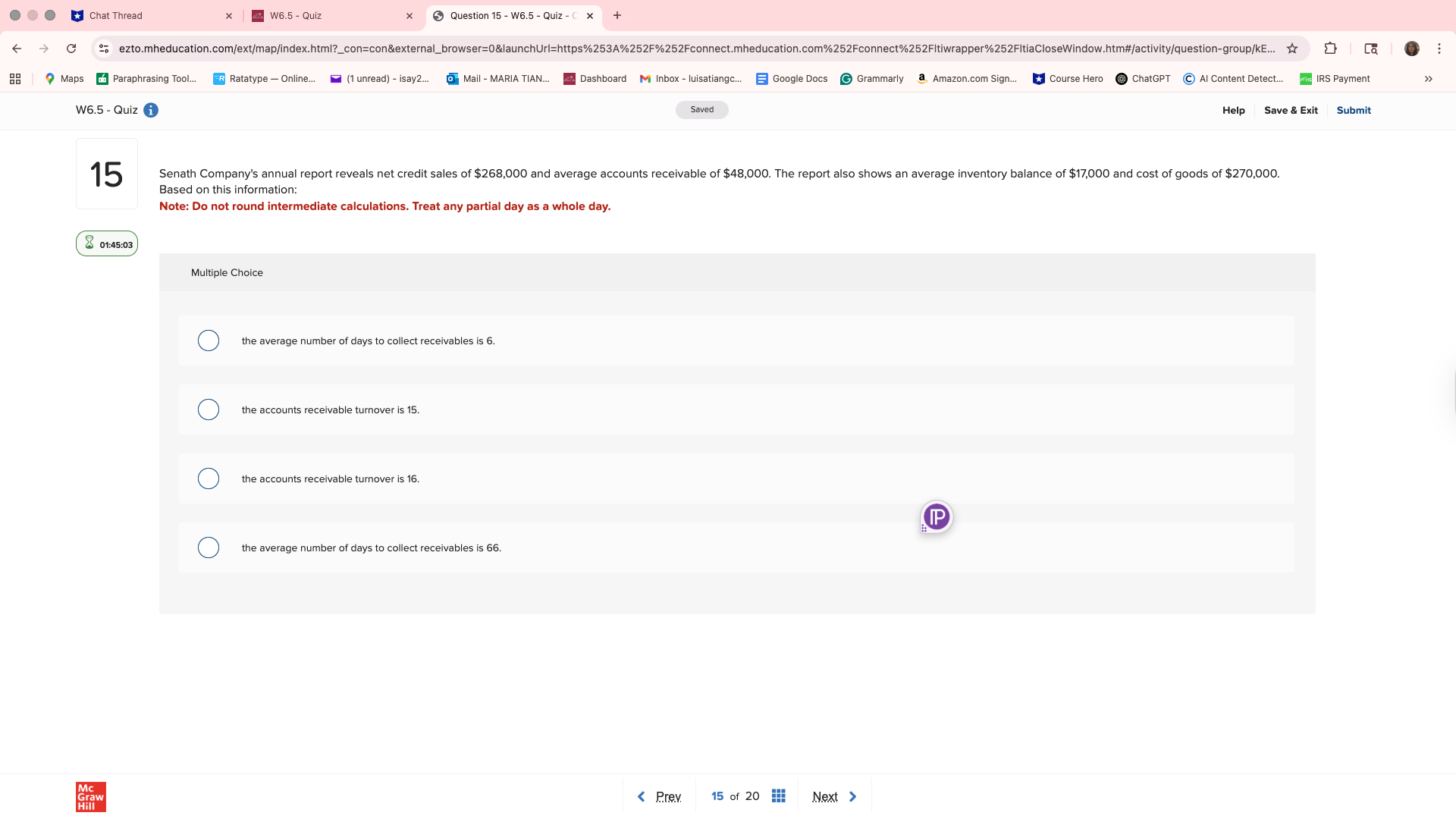 What is the answer to this? .. . Chat Thread X 12