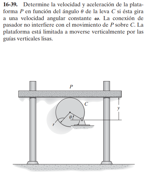 f 16-39. Determine la velocidad y aceleracion de