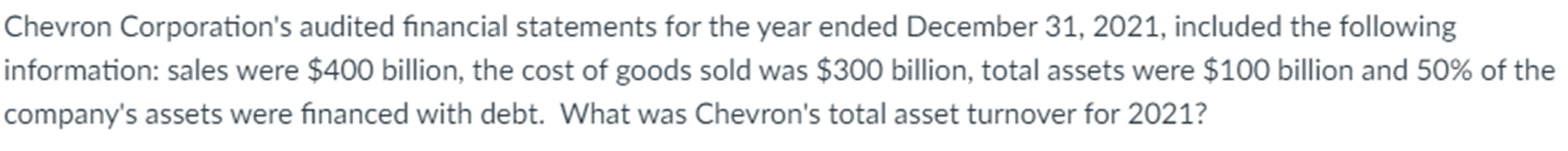 calculate Chevron Corporation's audited financial