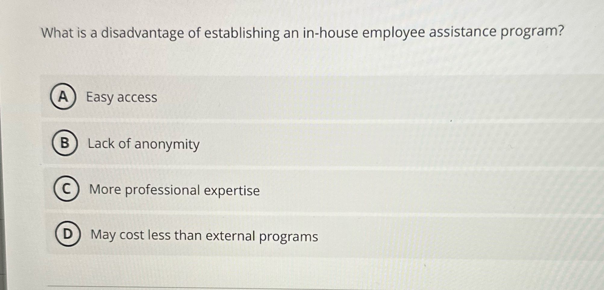 What is a disadvantage of establishing an