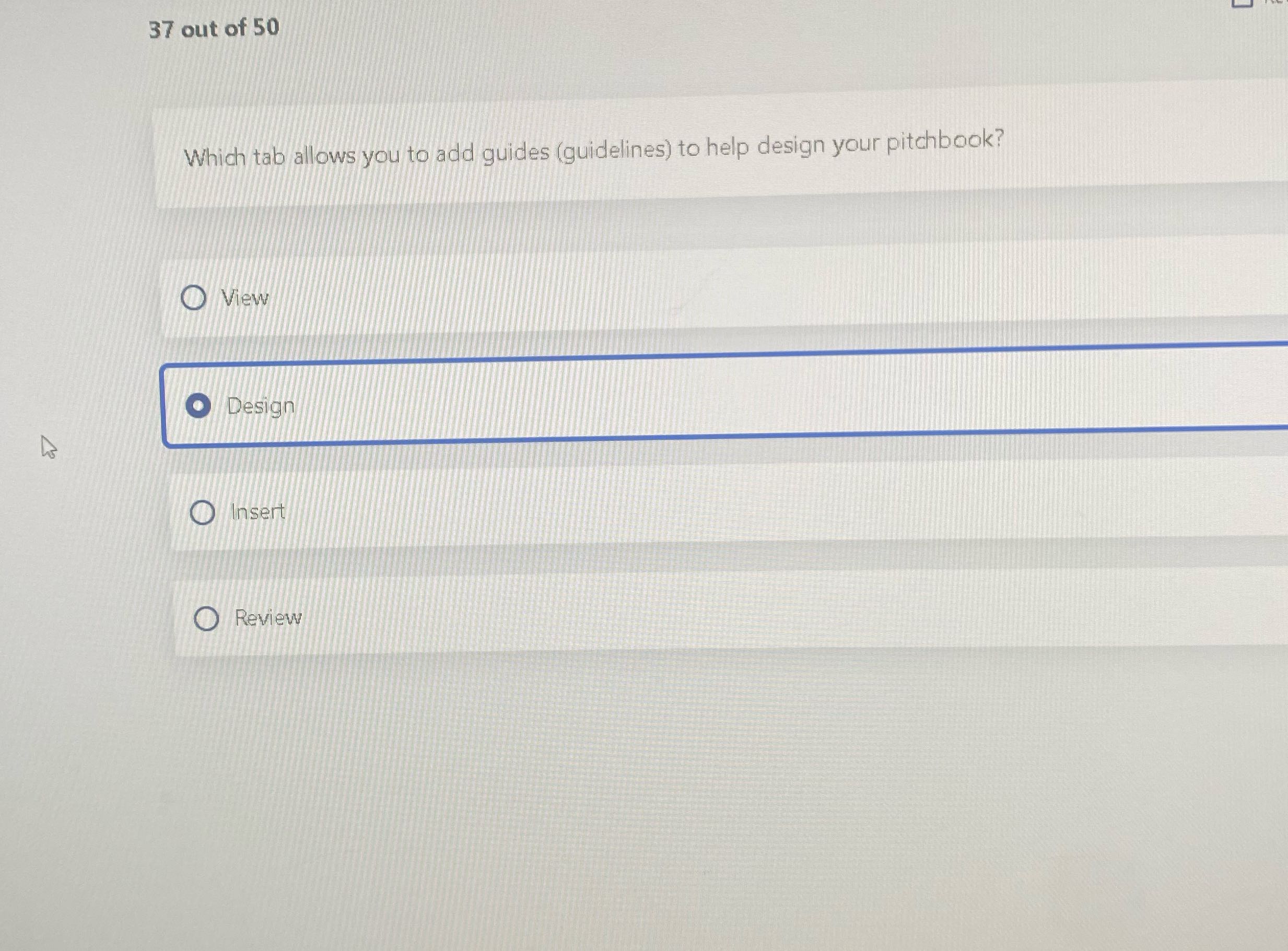 Solve 37 out of 50 Which tab allows you to add