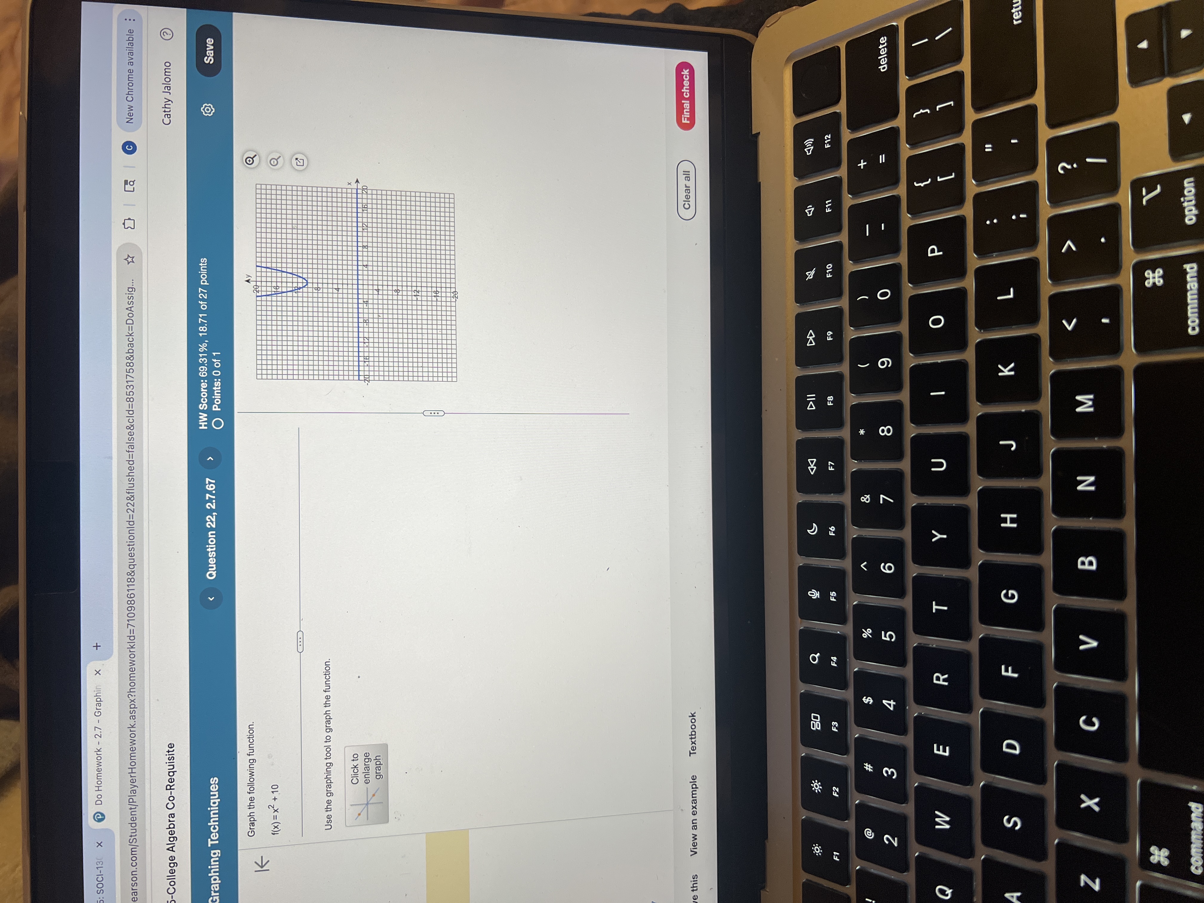 How do I graph it : SOCI-13( x Do Homework - 2.7