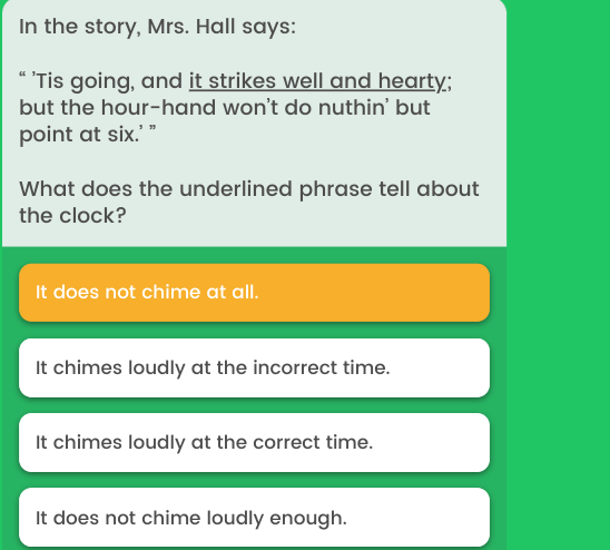 what is the correct answer In the story, Mrs.