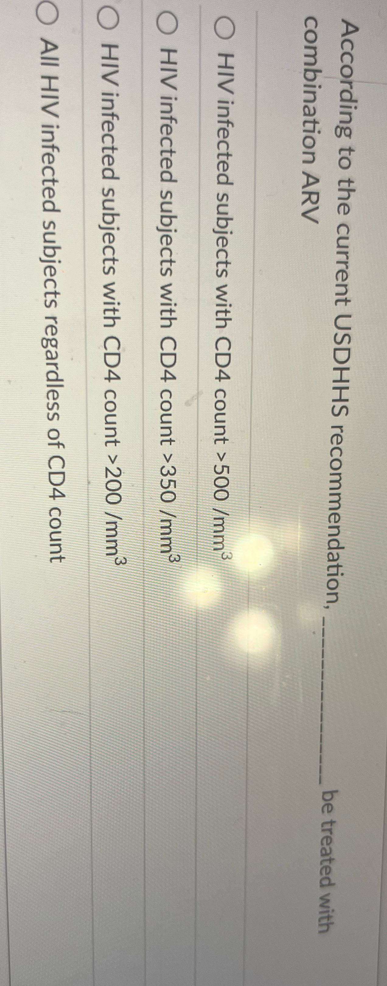 According to the current USDHHS recommendation,