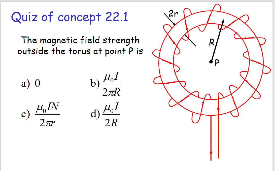solve Quiz of concept 22.1 2r The magnetic field