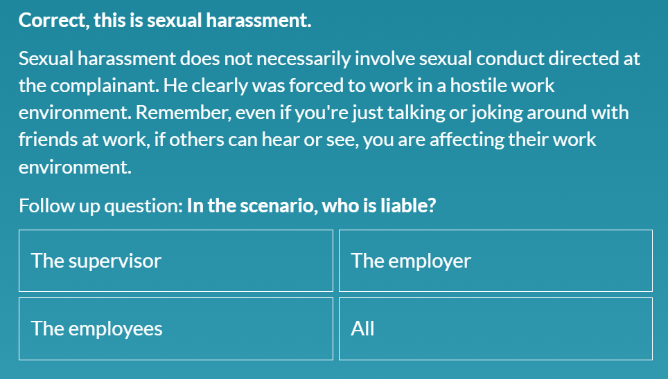 Correct, this is sexual harassment. Sexual