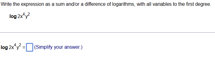 solve Write the expression as a sum and/or a