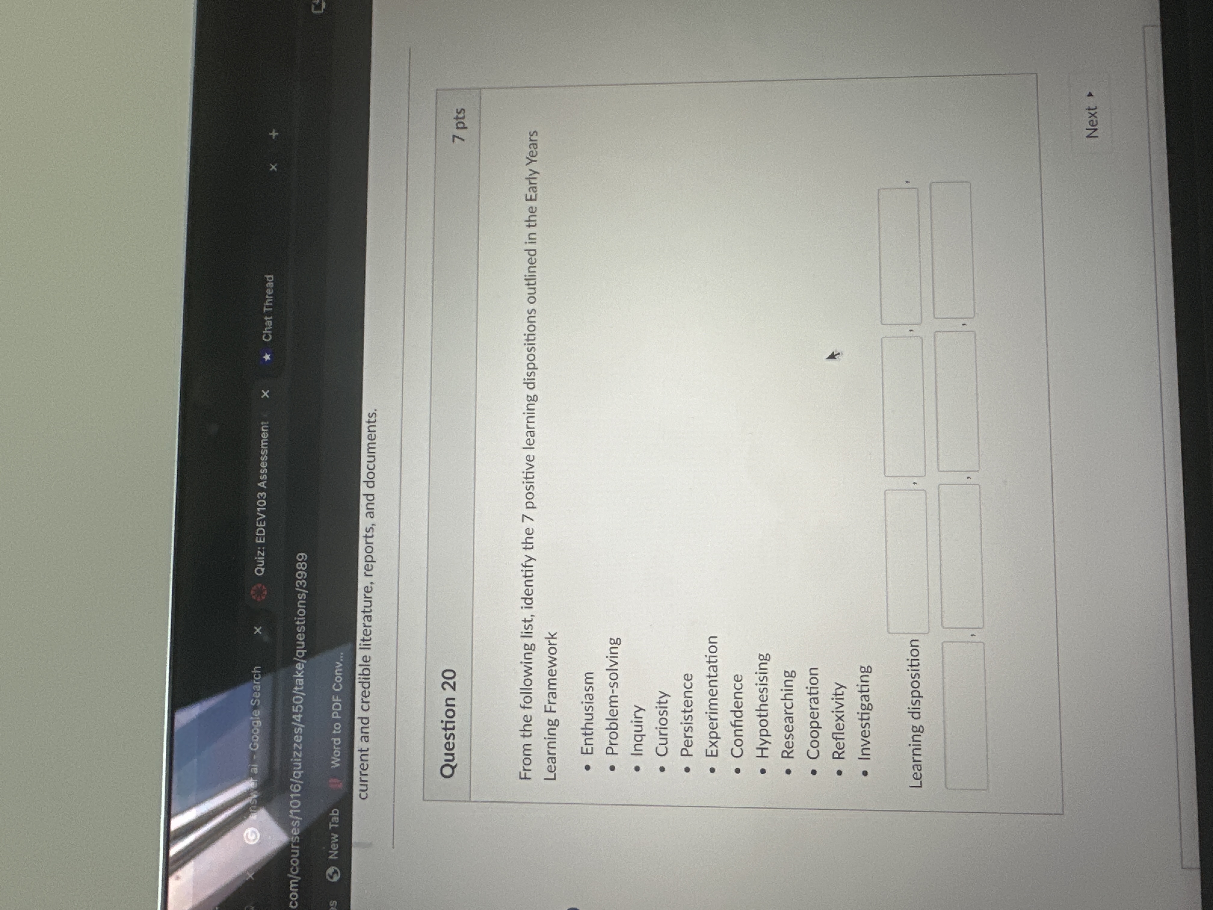 plz G al - Google Search X Quiz: EDEV103