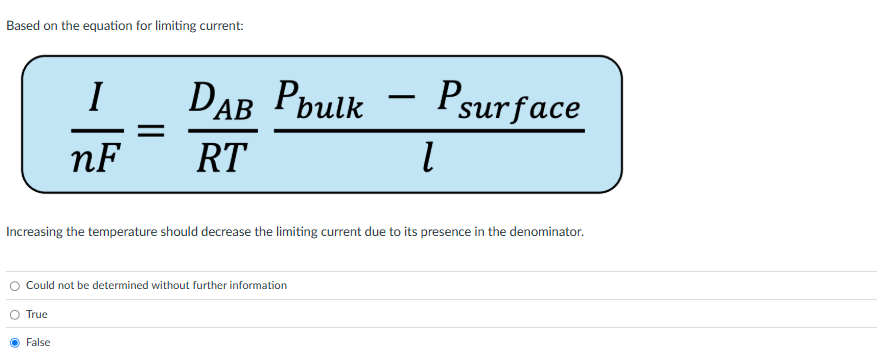 solution Based on the equation for limiting