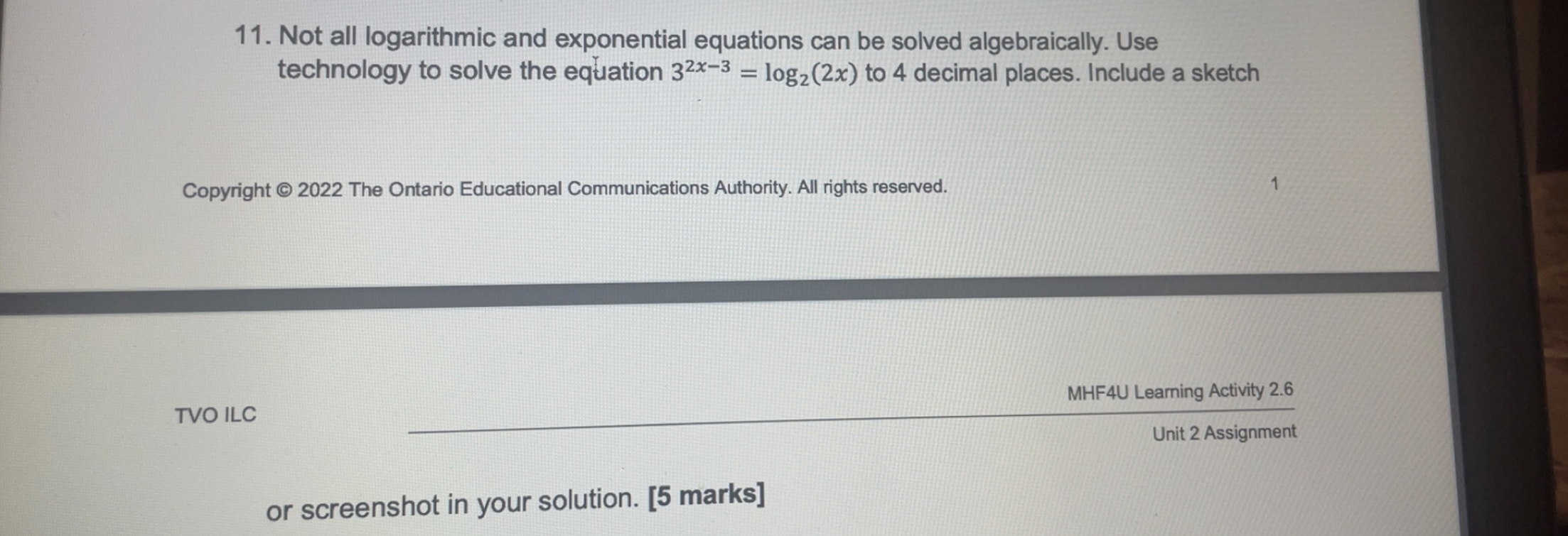 11. Not all logarithmic and exponential equations