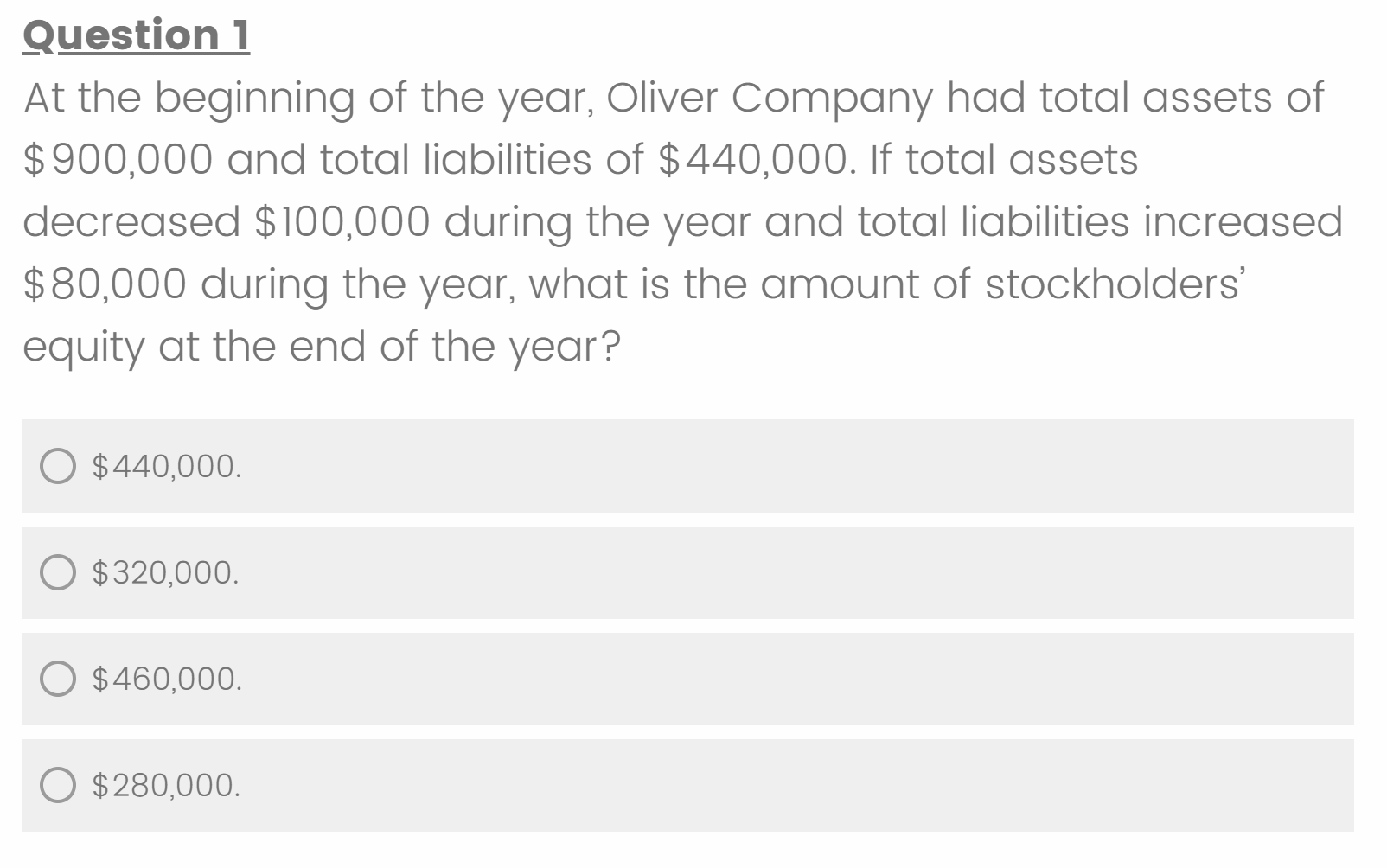 solve Question 1 At the beginning of the year,