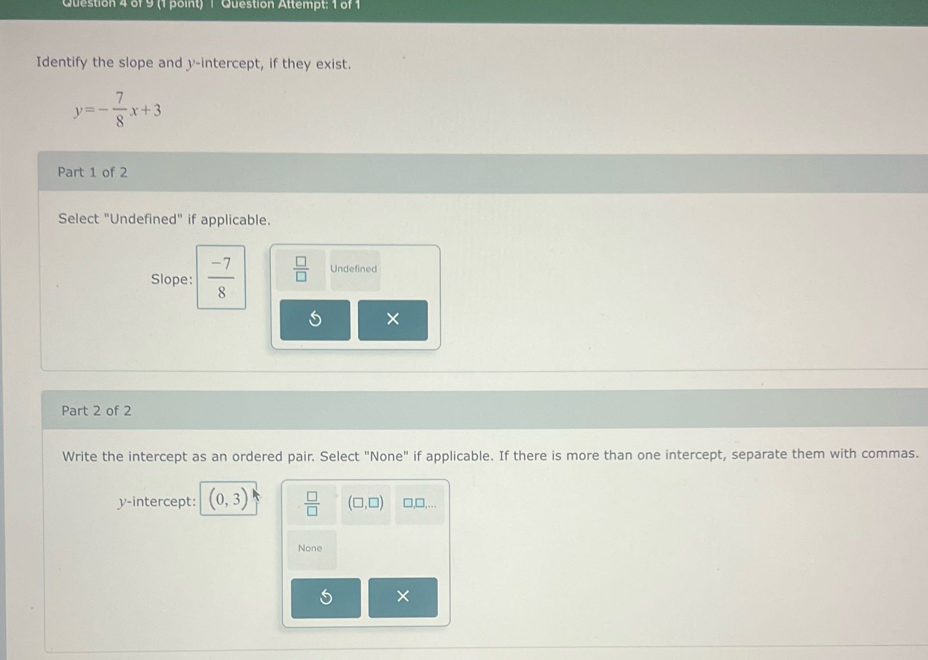 is this correct (1 point) | Question Attempt: 1
