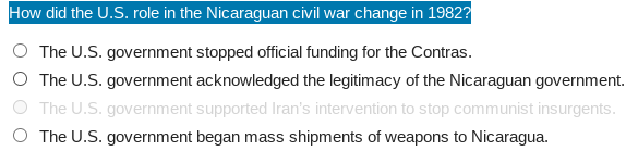 h How did the U.S. role in the Nicaraguan civil