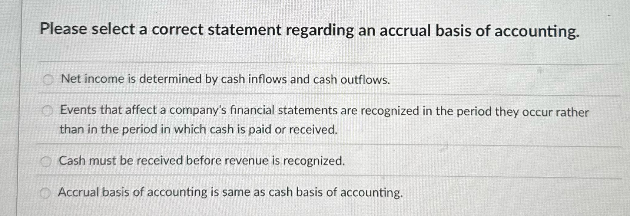 Solve Please select a correct statement regarding