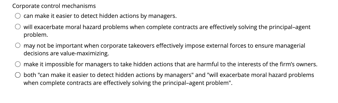 s Corporate control mechanisms can make it easier