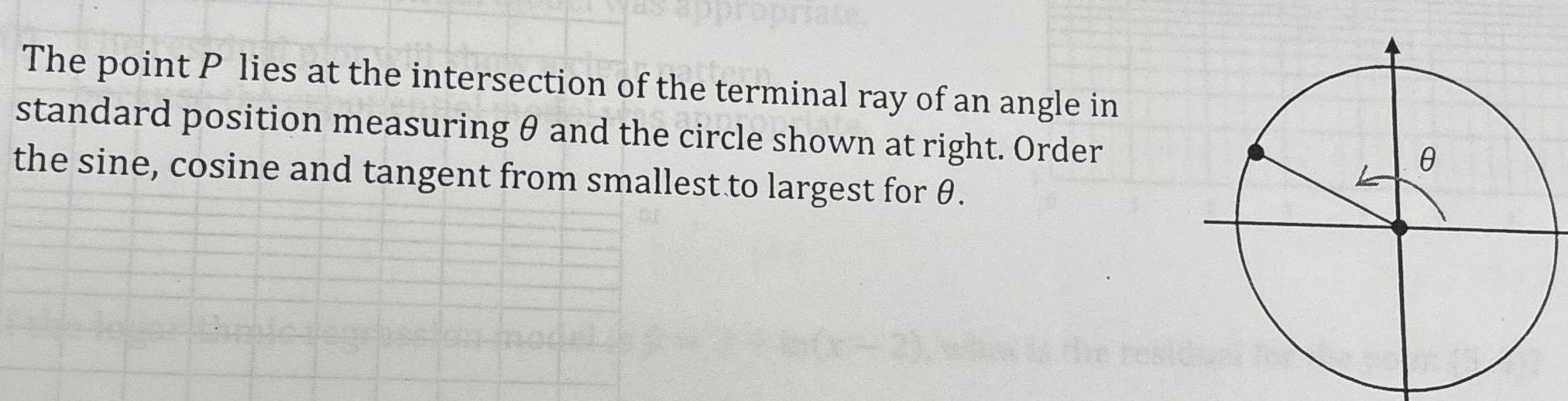 Solve The point P lies at the intersection of the