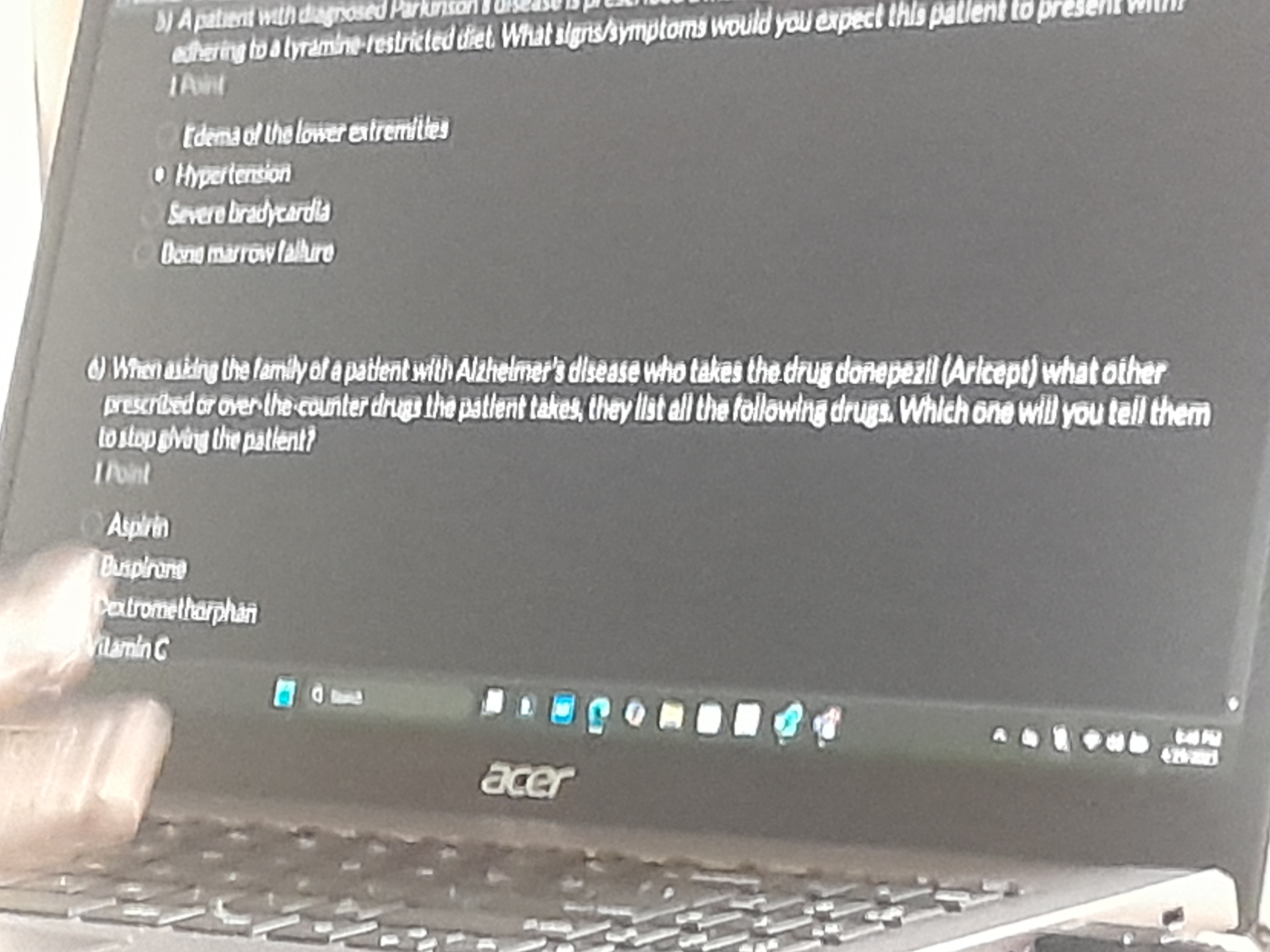 A 5) A patient with diagnosed Parkinson June