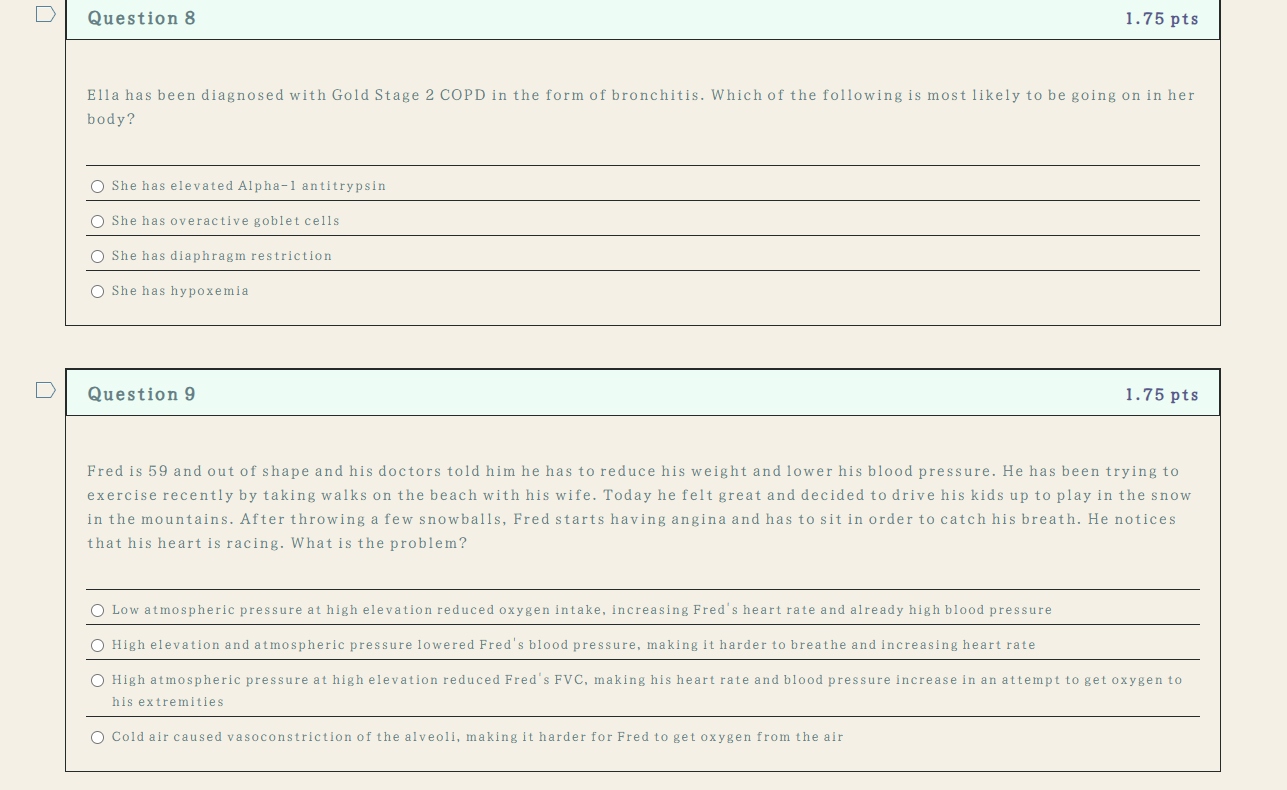 h Question 8 1.75 pts Ella has been diagnosed