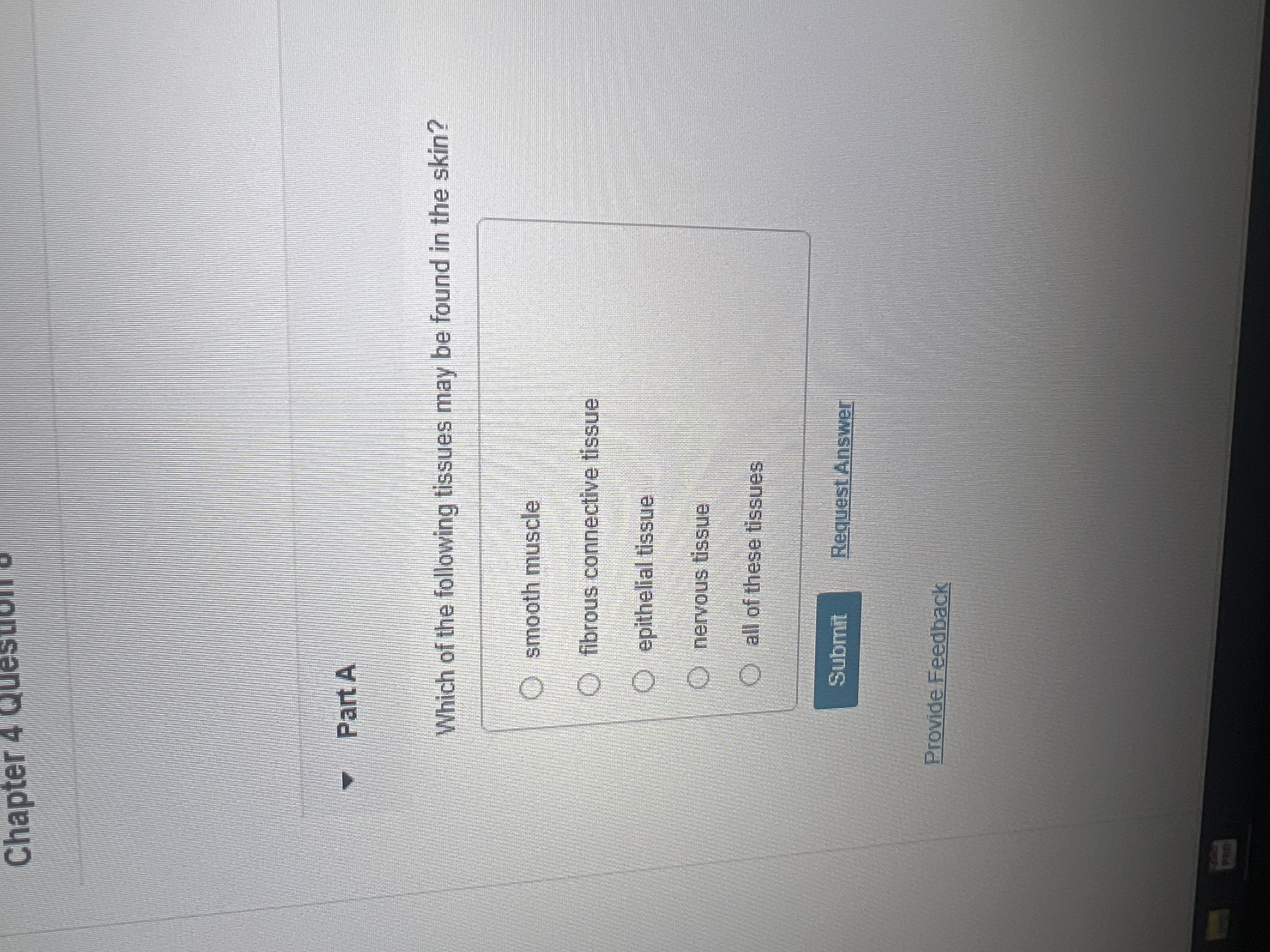 I'm Chapter 4 Queston Part A Which of the