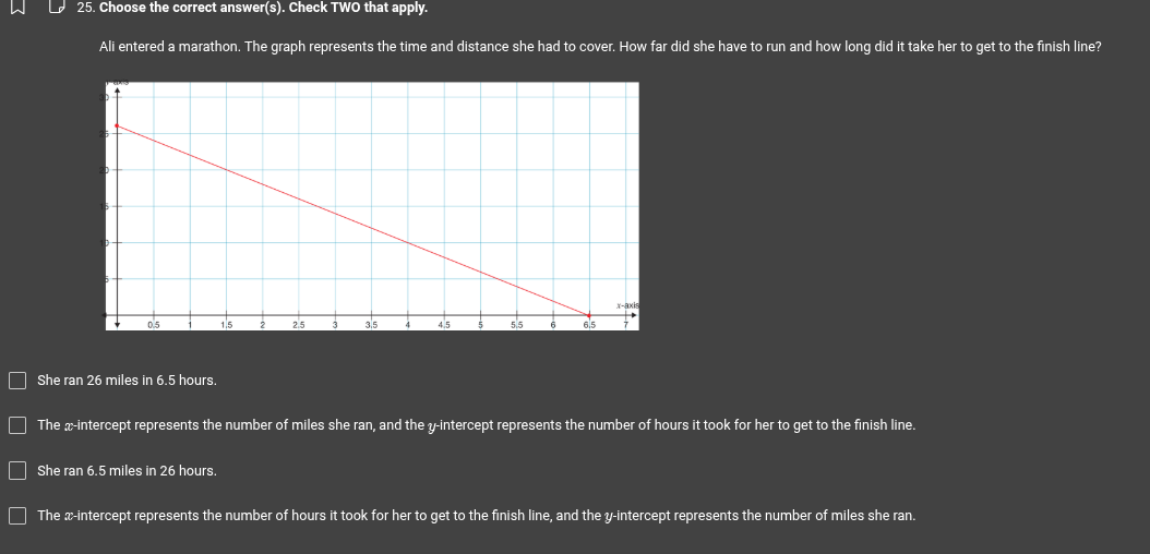 solve 25. Choose the correct answer(s). Check TWO