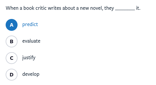 v When a book critic writes about a new novel,