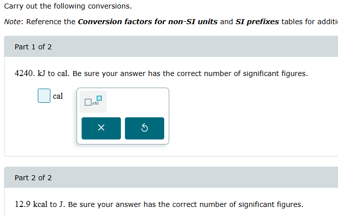 Carry out the following conversions. Note:
