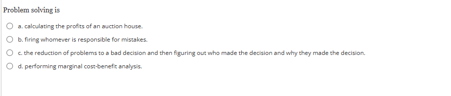 solve Problem solving is ) a. calculating the