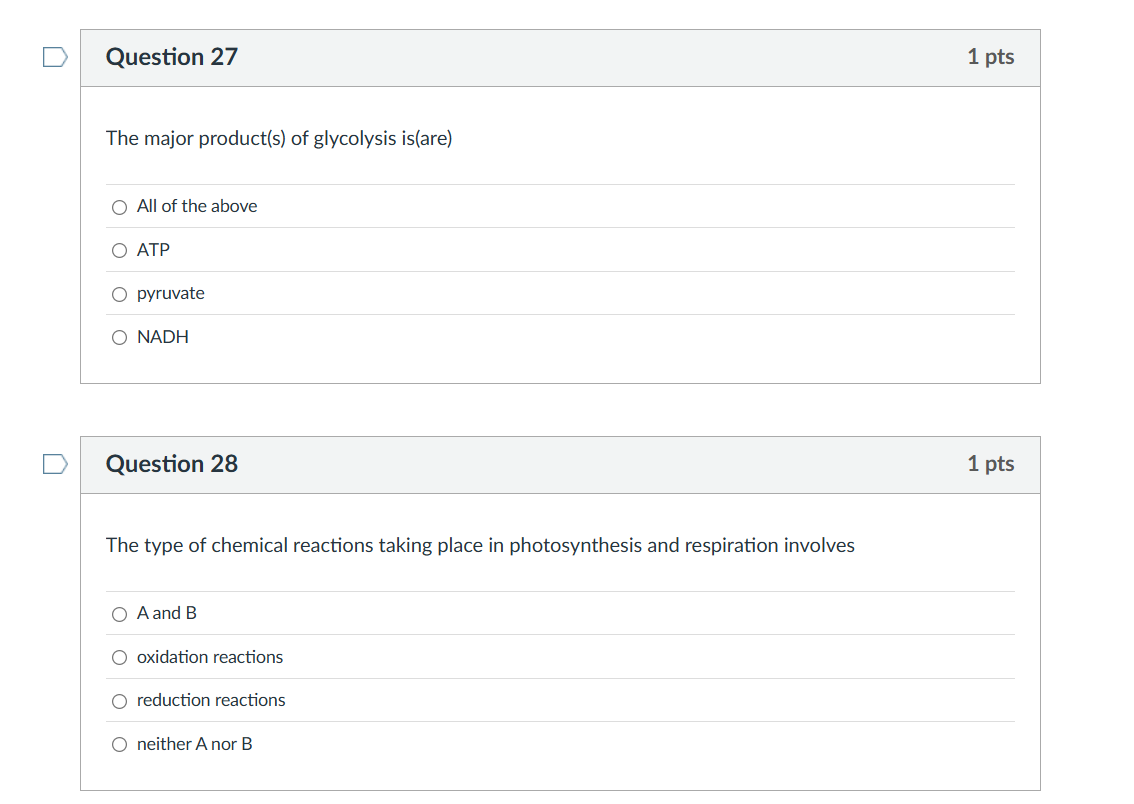 solve D Question 27 1 pts The major product(s) of
