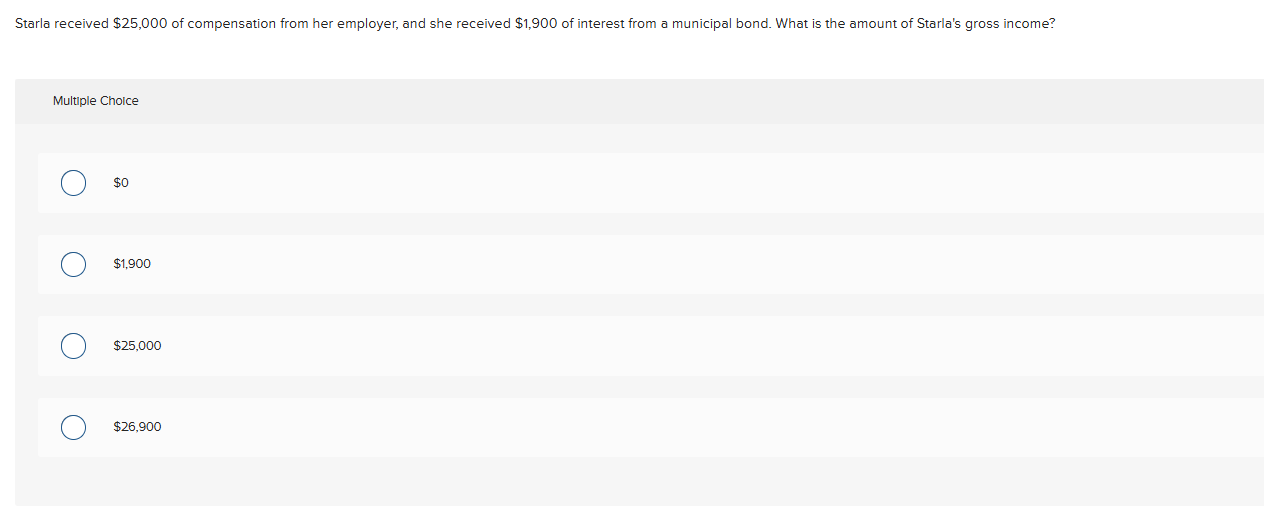 1 Starla received $25,000 of compensation from