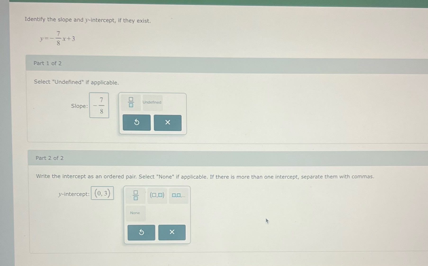 is this correct Identify the slope and