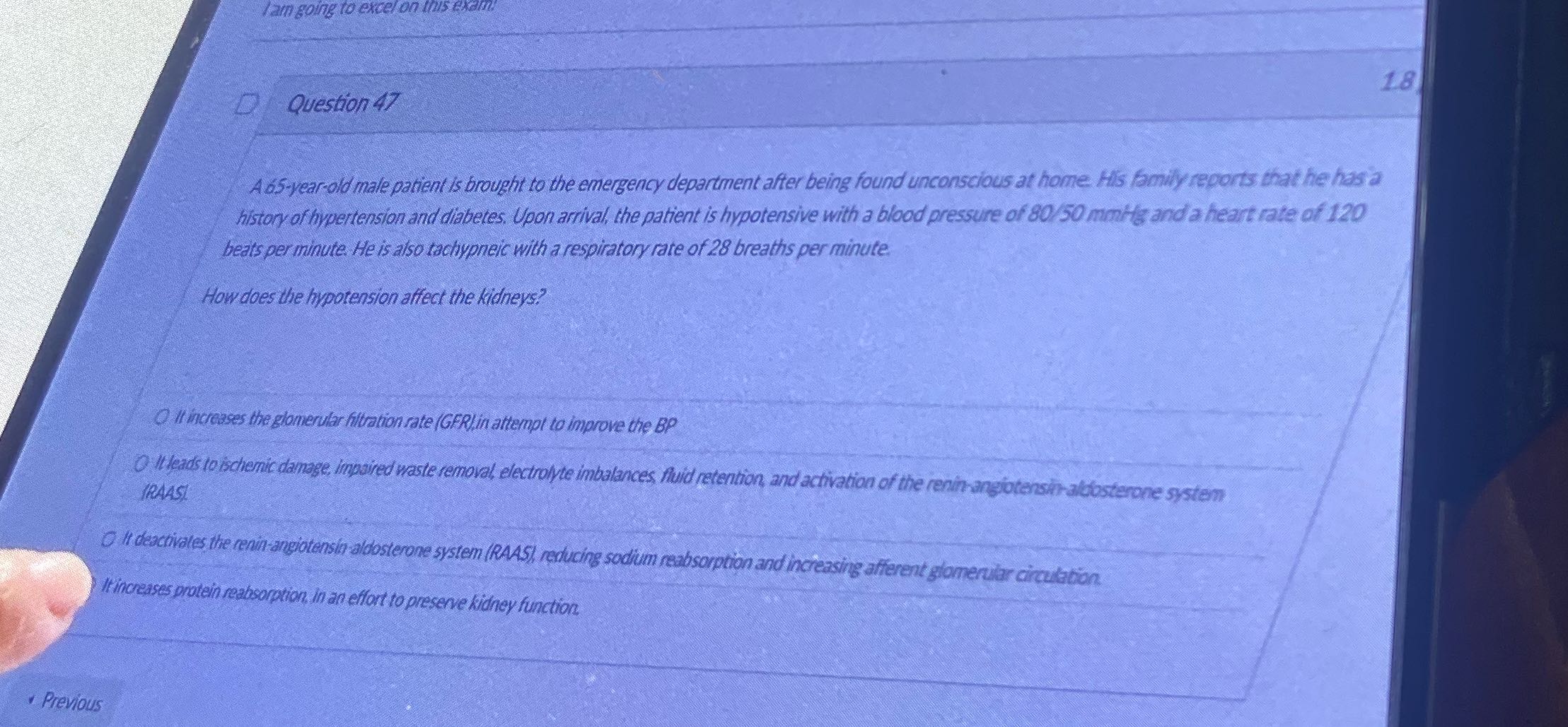 What is the answer I am going to excel on this