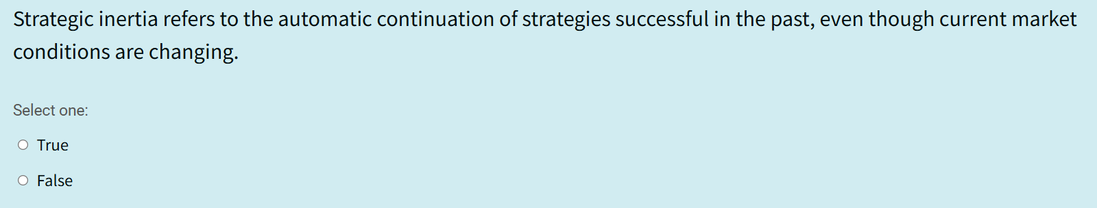 What is the answer? Strategic inertia refers to