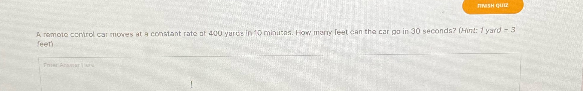 What is the answer FINISH QUIZ A remote control