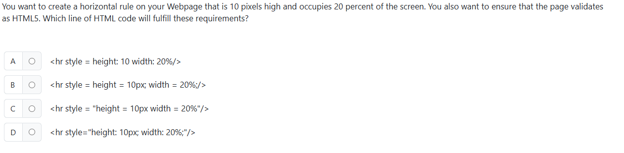f You want to create a horizontal rule on your