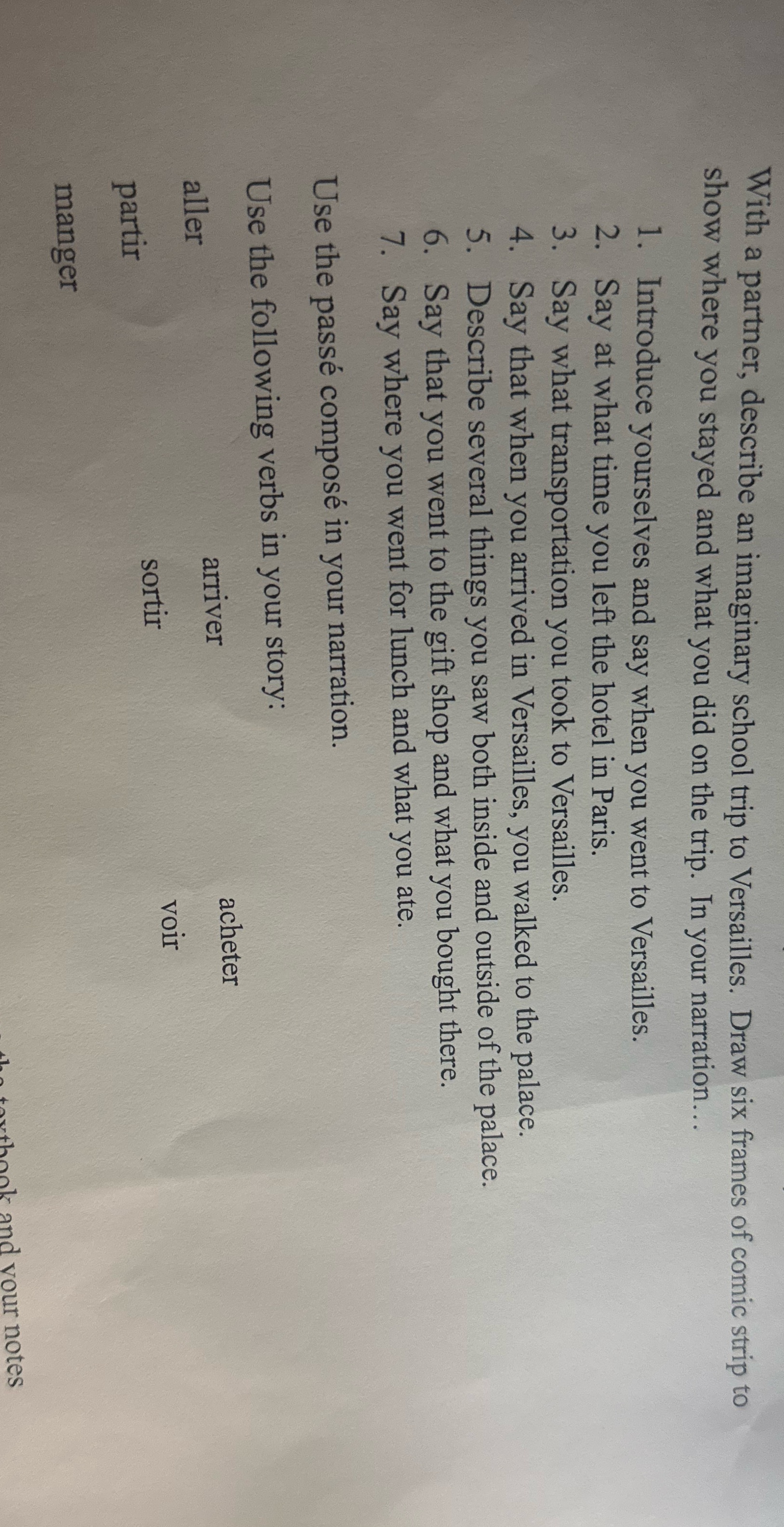 me answer these 7 questions in french using the