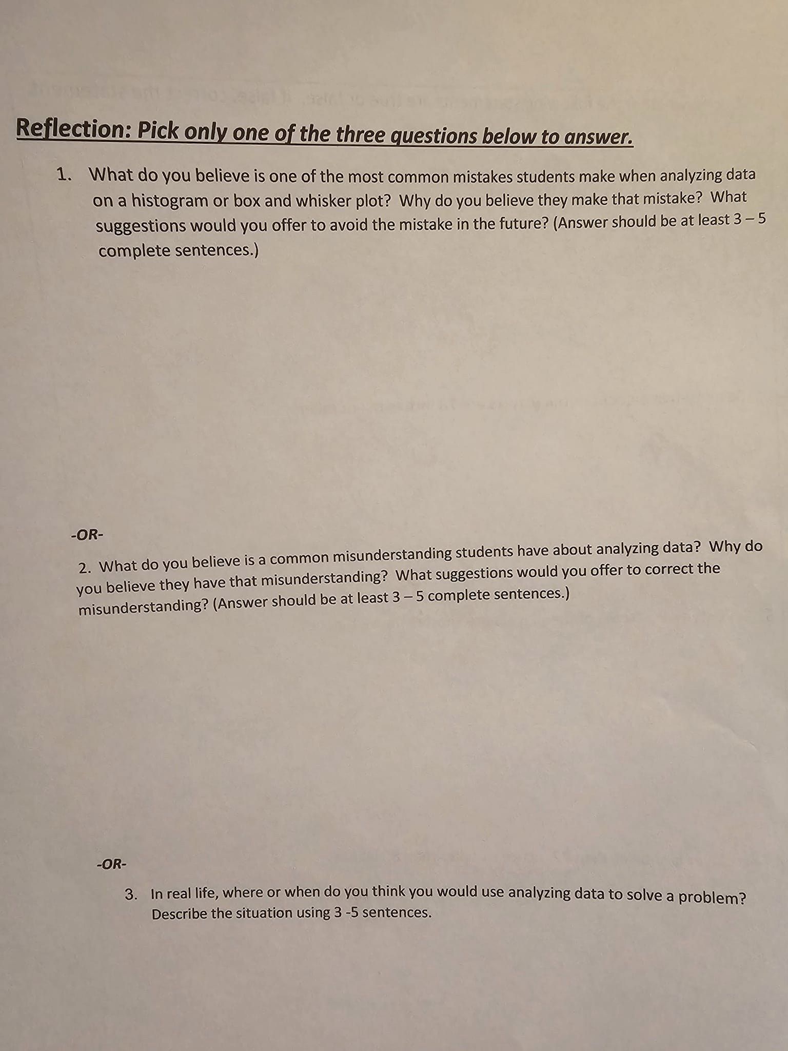 Algebra IB Math Happening Module 2 Name: Student