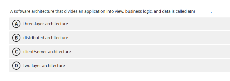 A software architecture that divides an