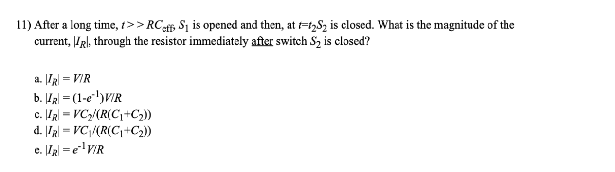Solve 11) After a long time, t style=