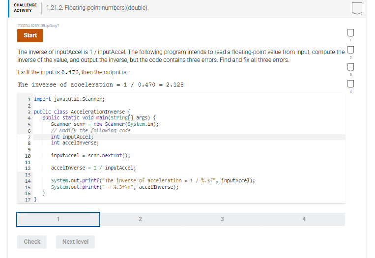 solve CHALLENGE ACTIVITY 1.21.2: Floating-point