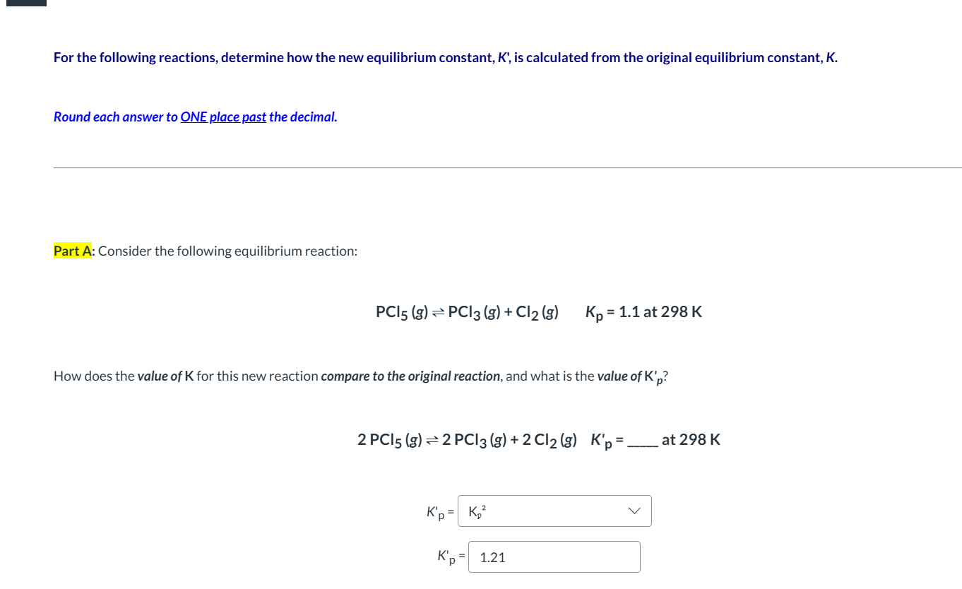 the question For the following reactions,