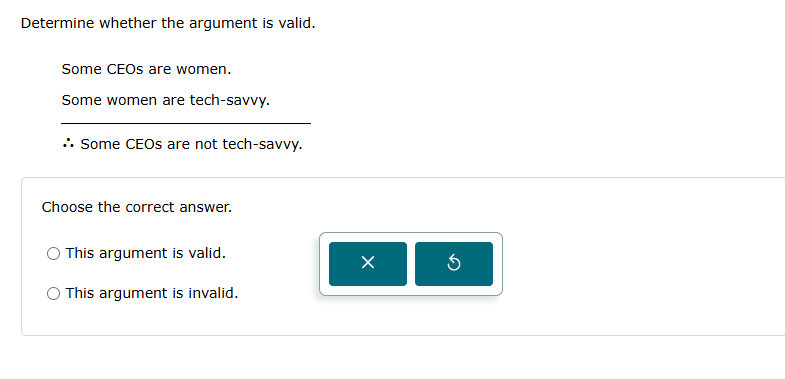 m Determine whether the argument is valid. Some