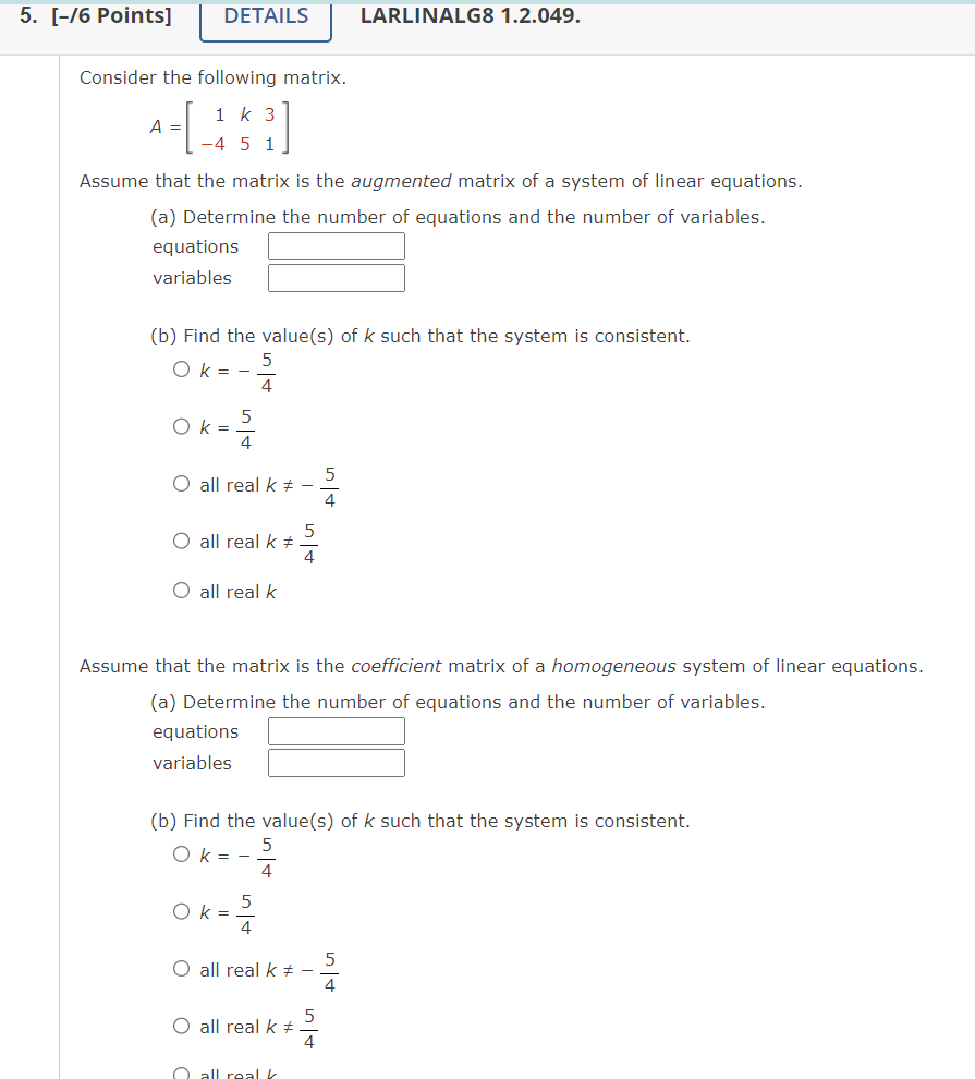 1. [-/2 Points] DETAILS LARLINALGS 1.2.019.EP. MY