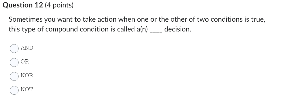 solve Question 12 (4 points) Sometimes you want