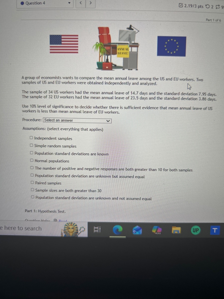 . Question 4 2.19/3 pts 0 29 Part 1 of 6 ANNUAL