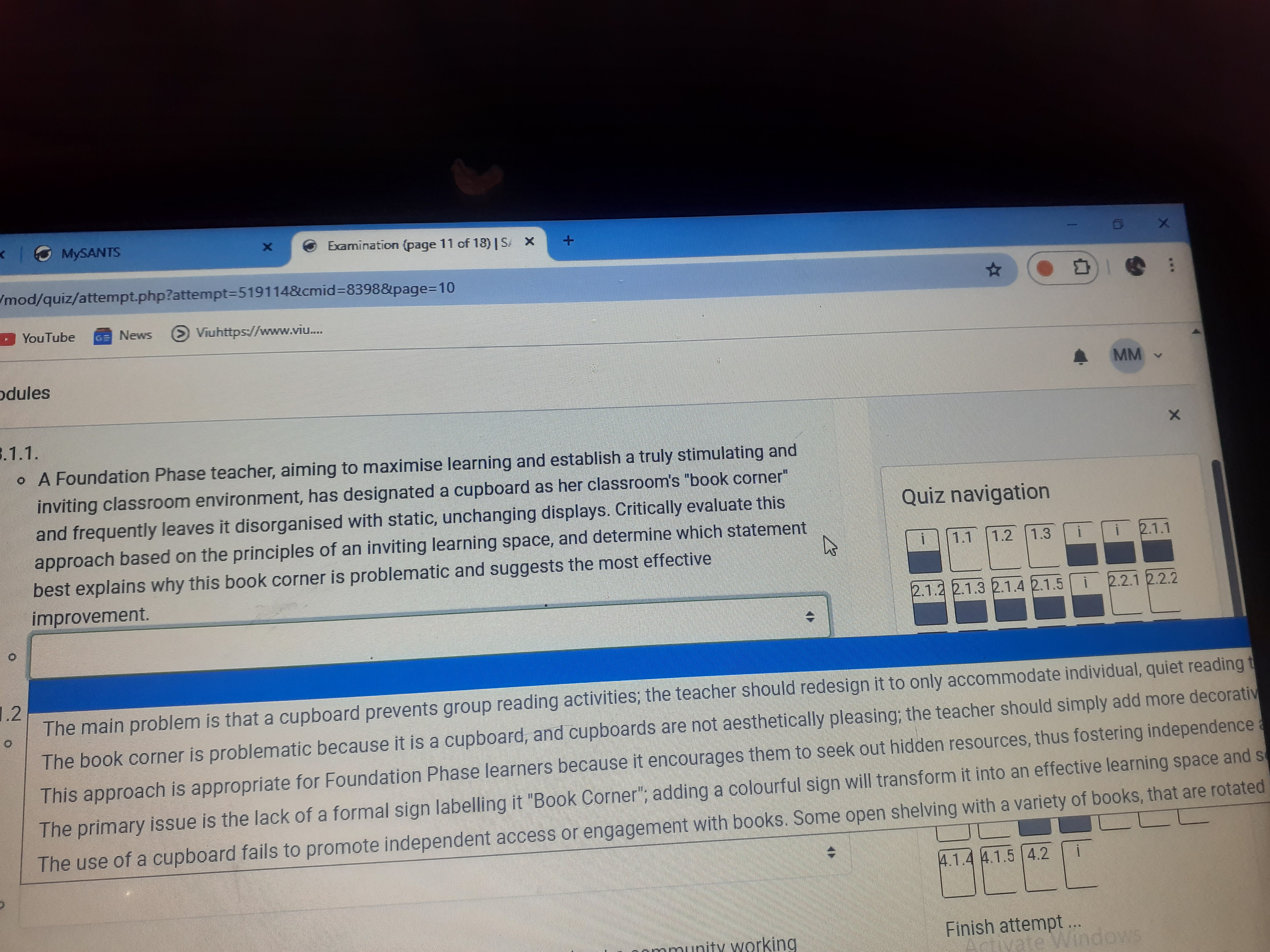 MySANTS X Examination (page 11 of 18) | S/ x + X