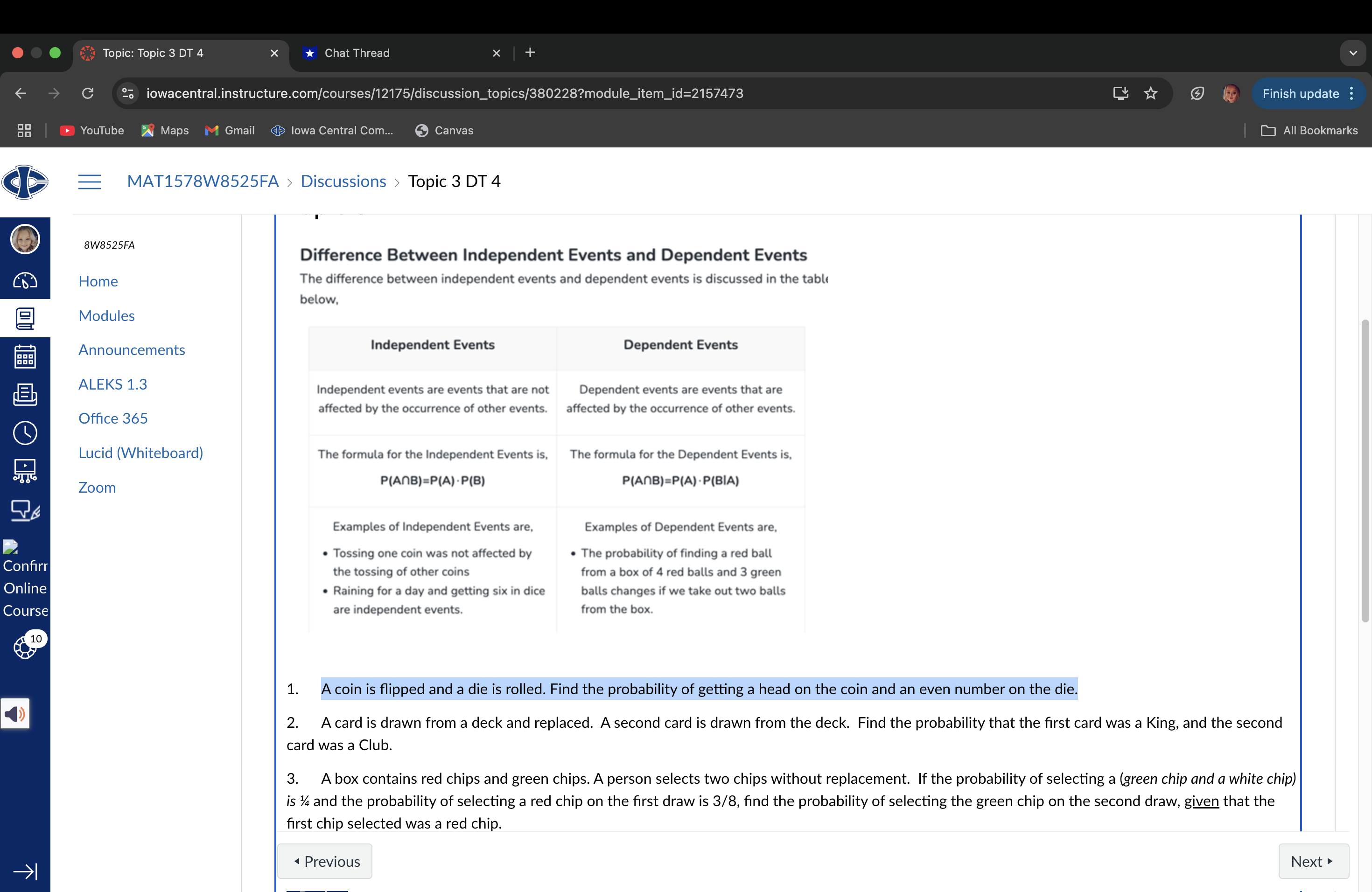 A card is drawn from a deck and replaced. A