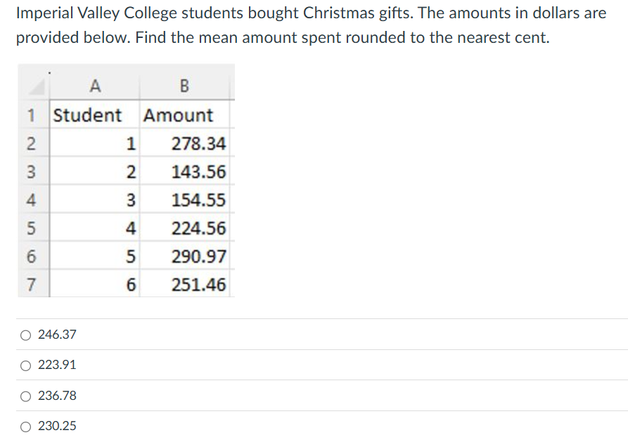 solve Imperial Valley College students bought