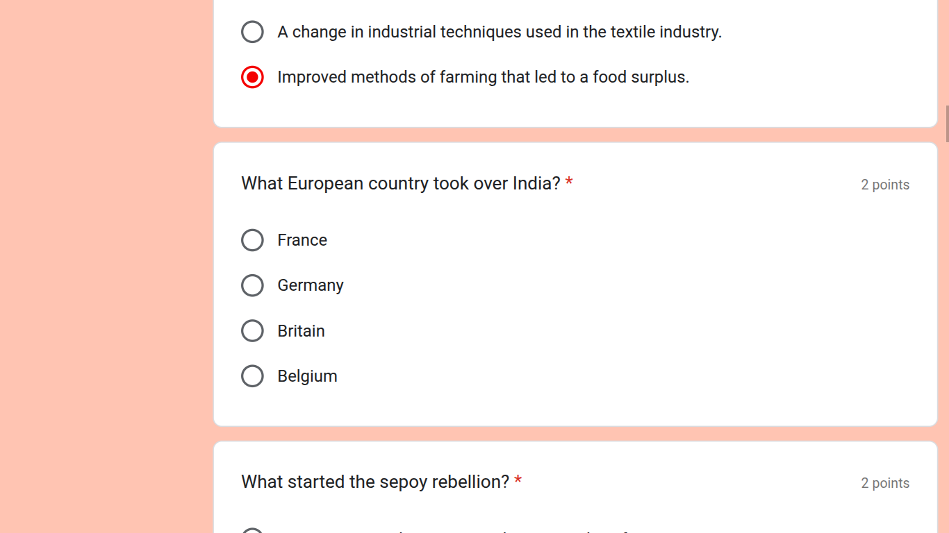 s A change in industrial techniques used in the