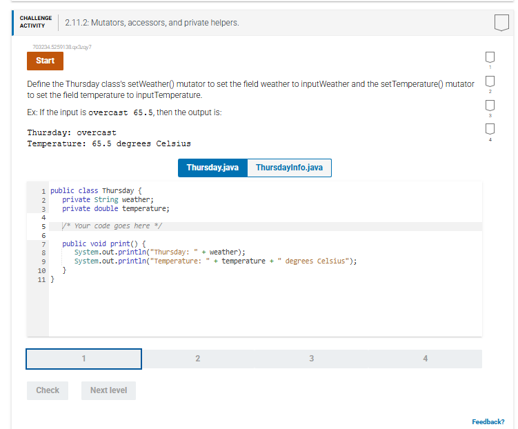 solve CHALLENGE ACTIVITY 2.11.2: Mutators,