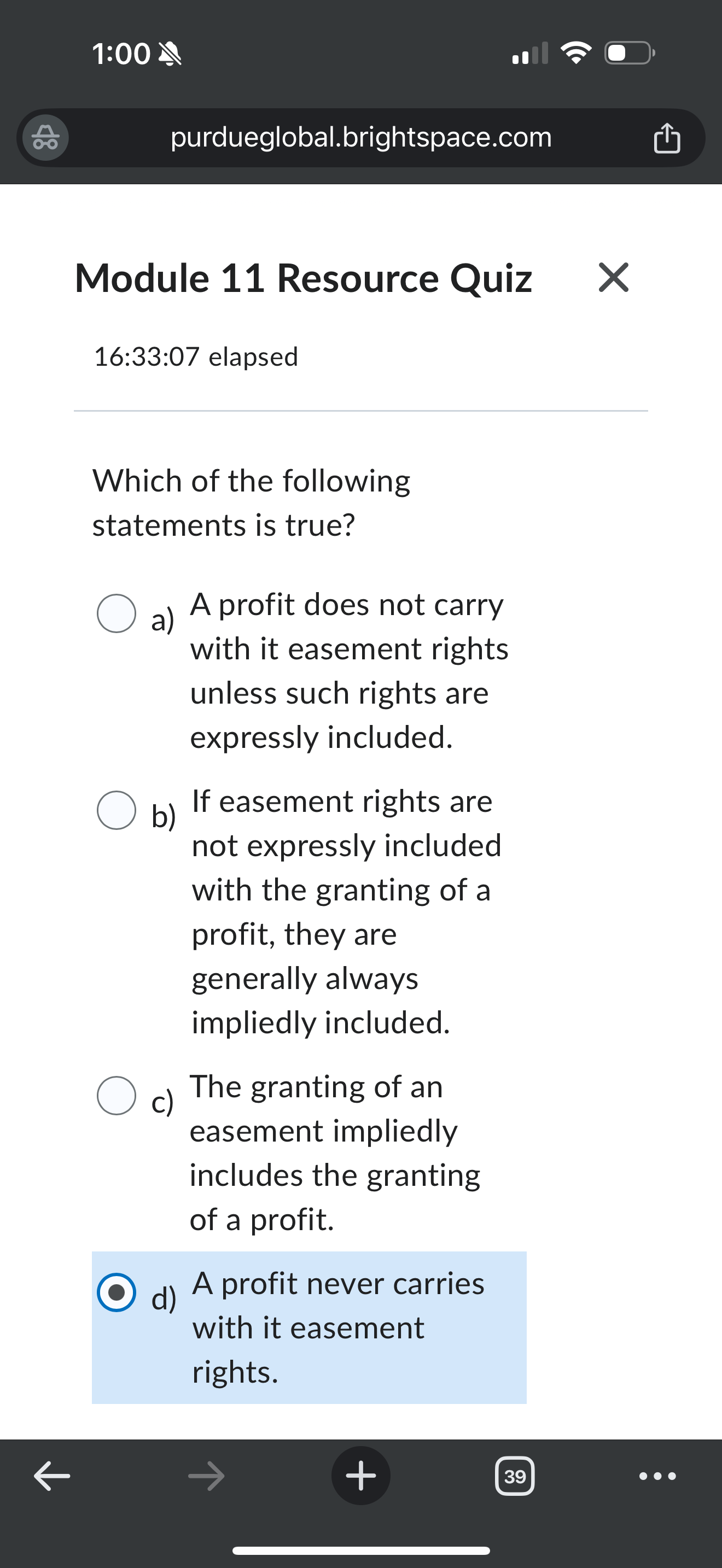 1:00 purdueglobal.brightspace.com Module 11
